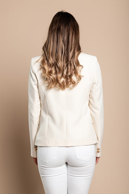 Blazer con collo classico, nero