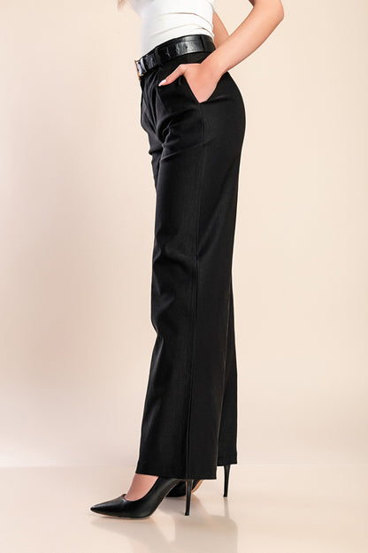 Pantaloni eleganti a vita alta, beige