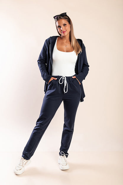 Completo tuta con zip, grigio chiaro