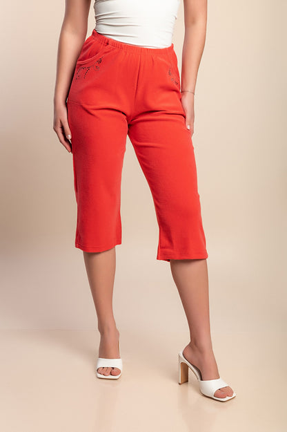 Pantaloni di cotone, rossi