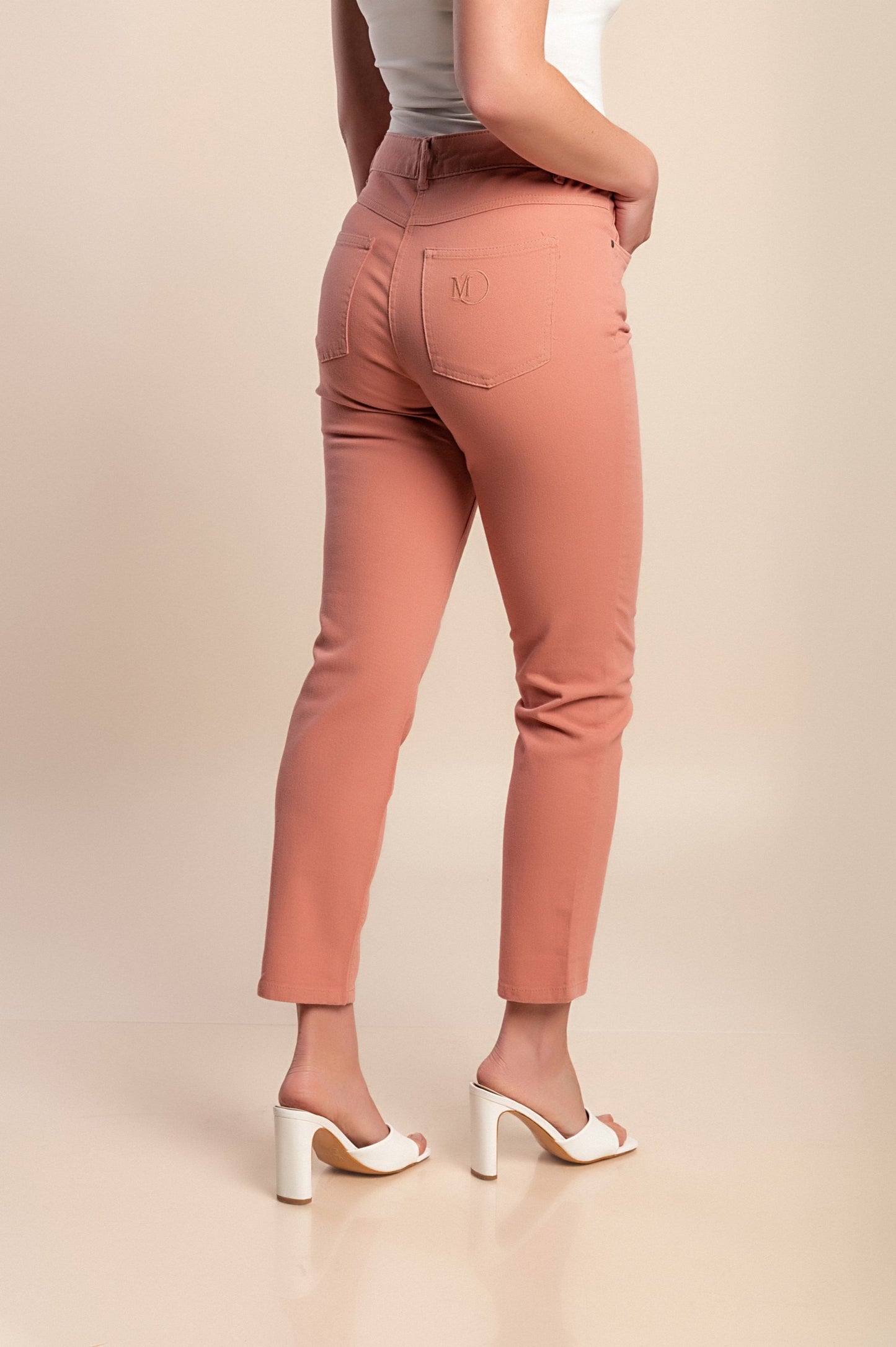Pantaloni 7/8 in cotone, rosa