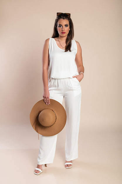 Set con dettagli all'uncinetto, bianco