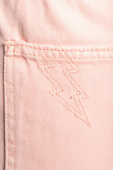 Jeans a vita alta, rosa chiaro