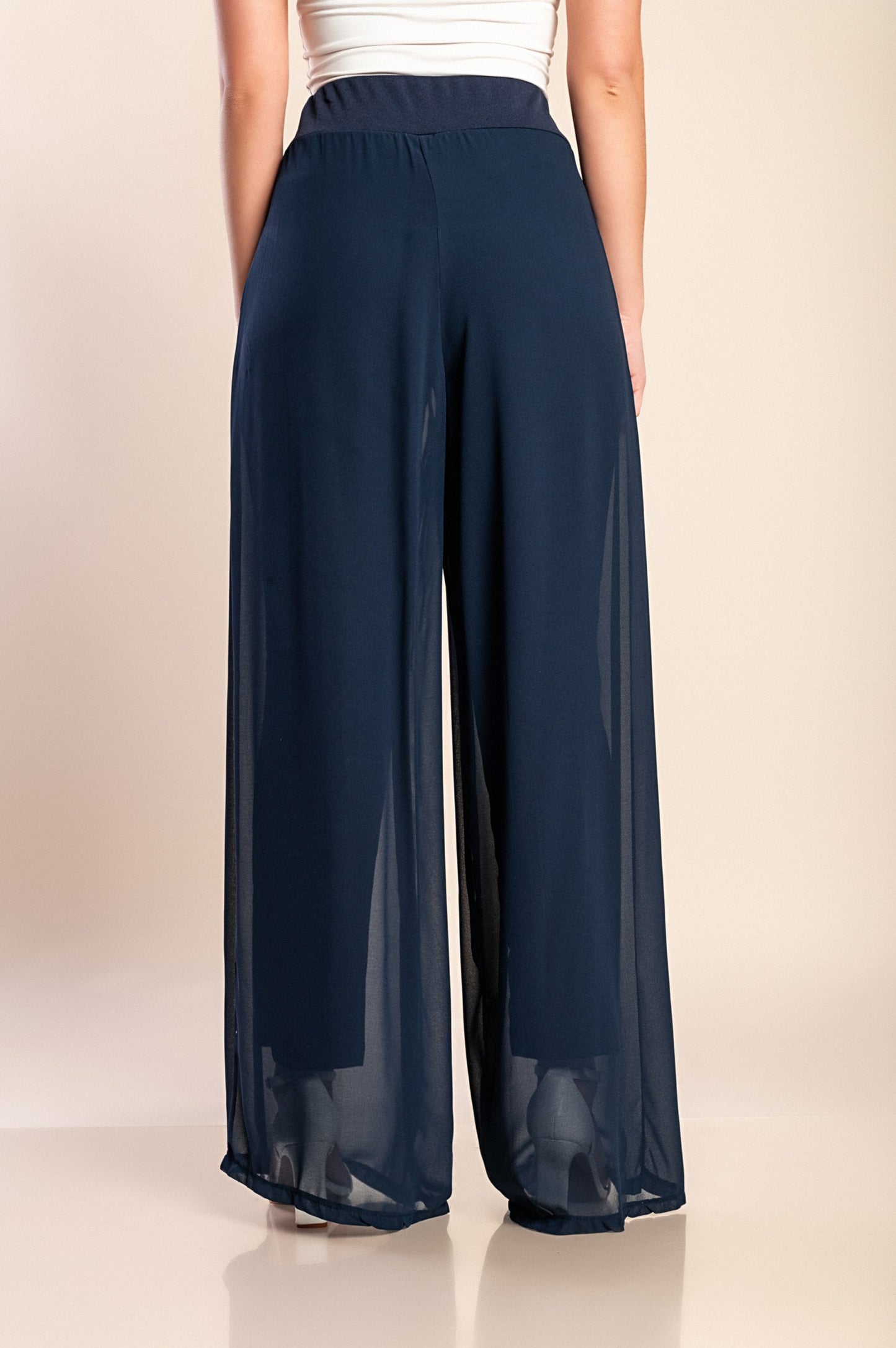 Pantaloni lunghi eleganti Veronna, neri