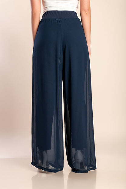 Pantaloni lunghi eleganti Veronna, neri