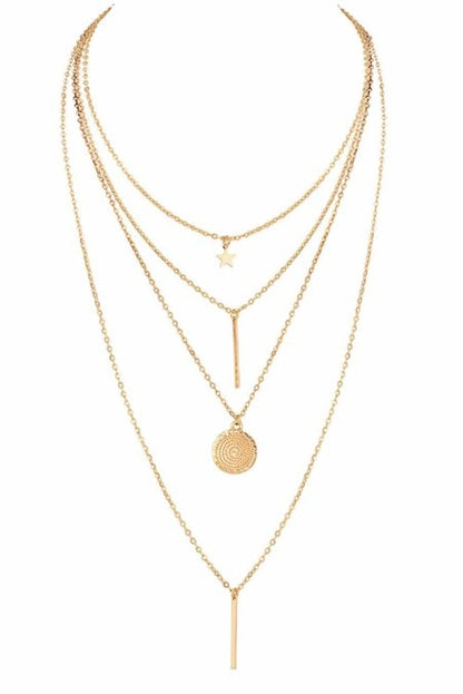 SET DI CATENE SOTTILI CON DIVERSI PENDENTI OAKLYNN, ORO