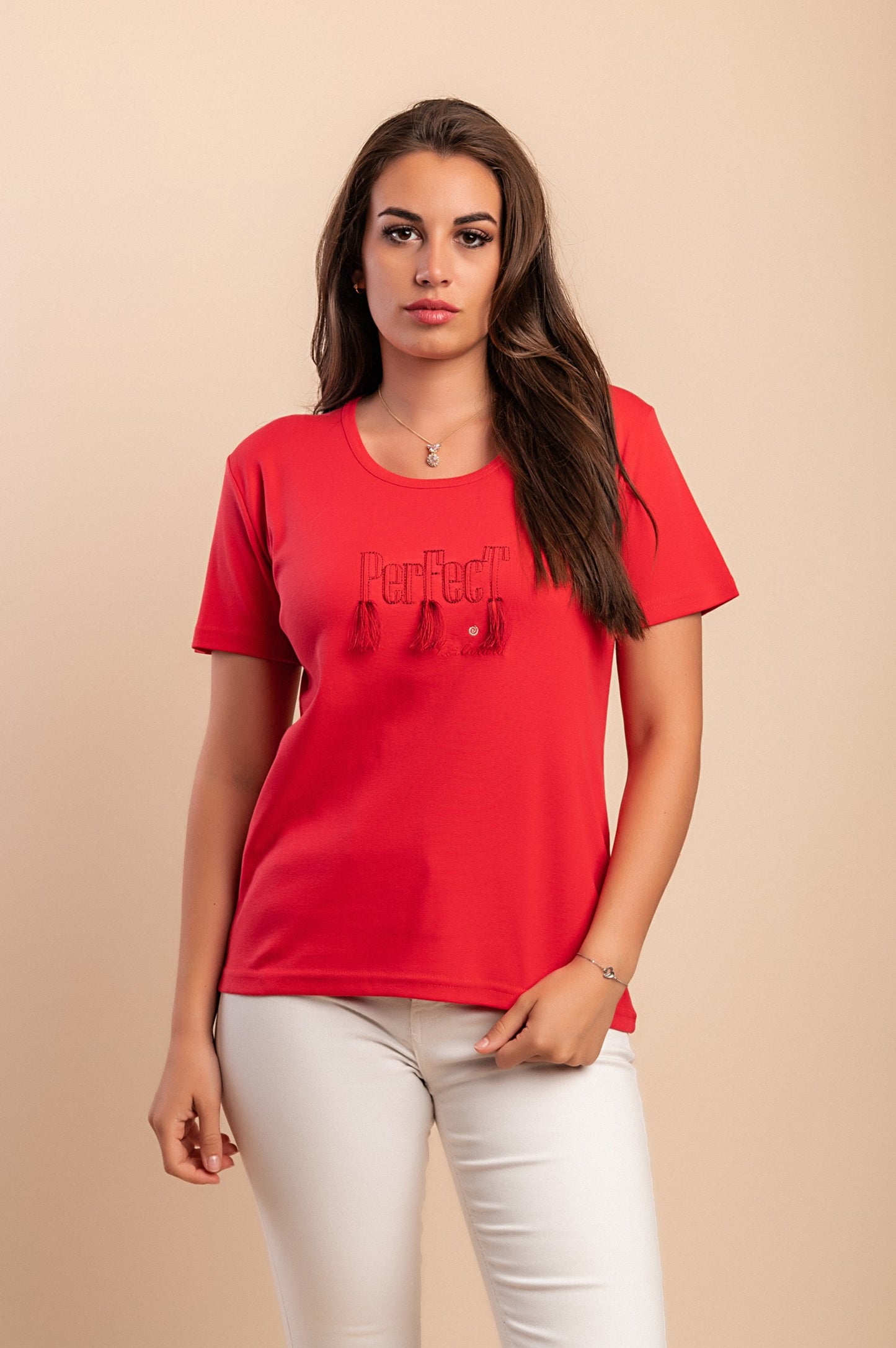 T-shirt in cotone con nappe, blu scuro