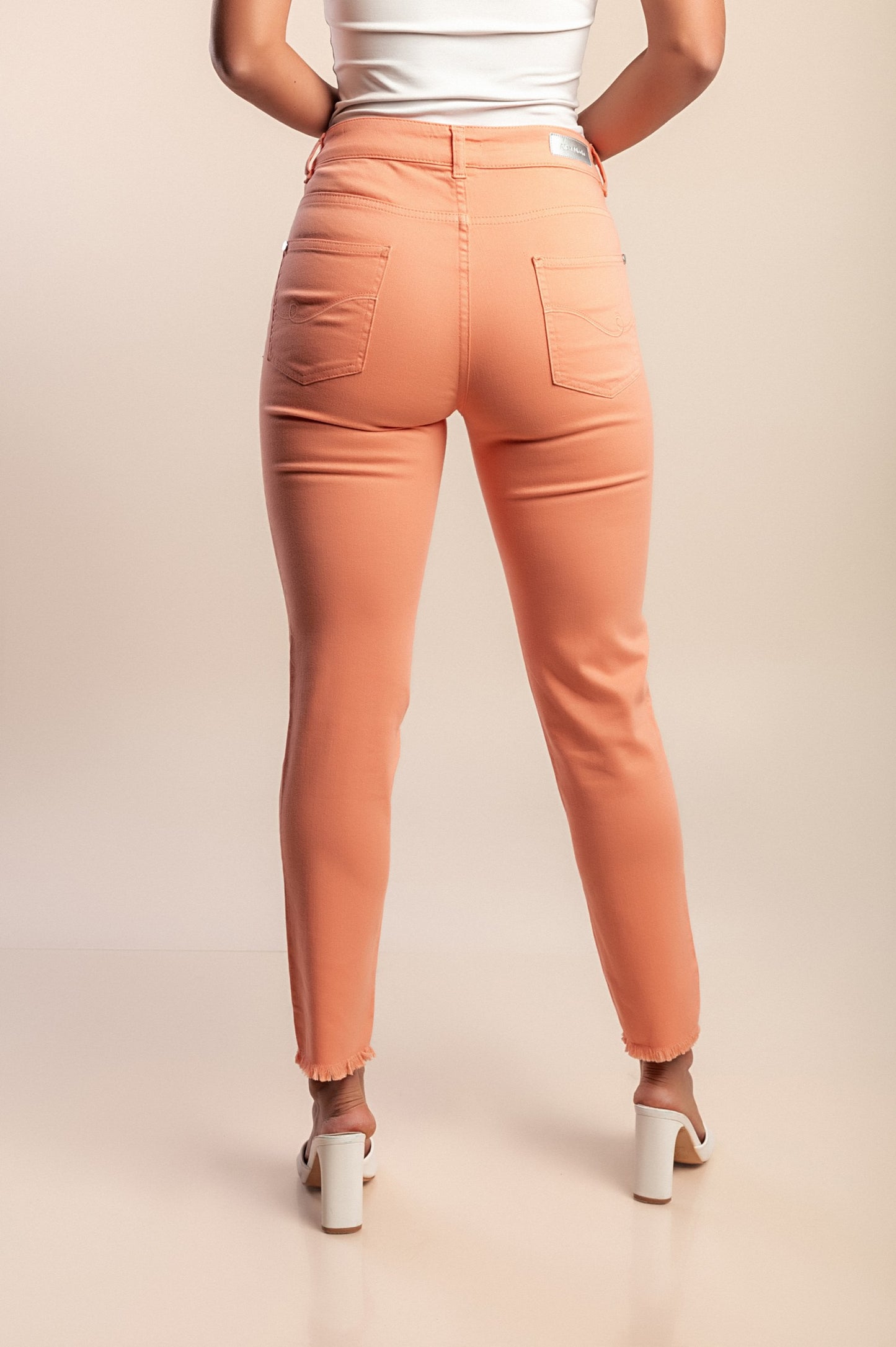 Pantaloni in cotone, albicocca