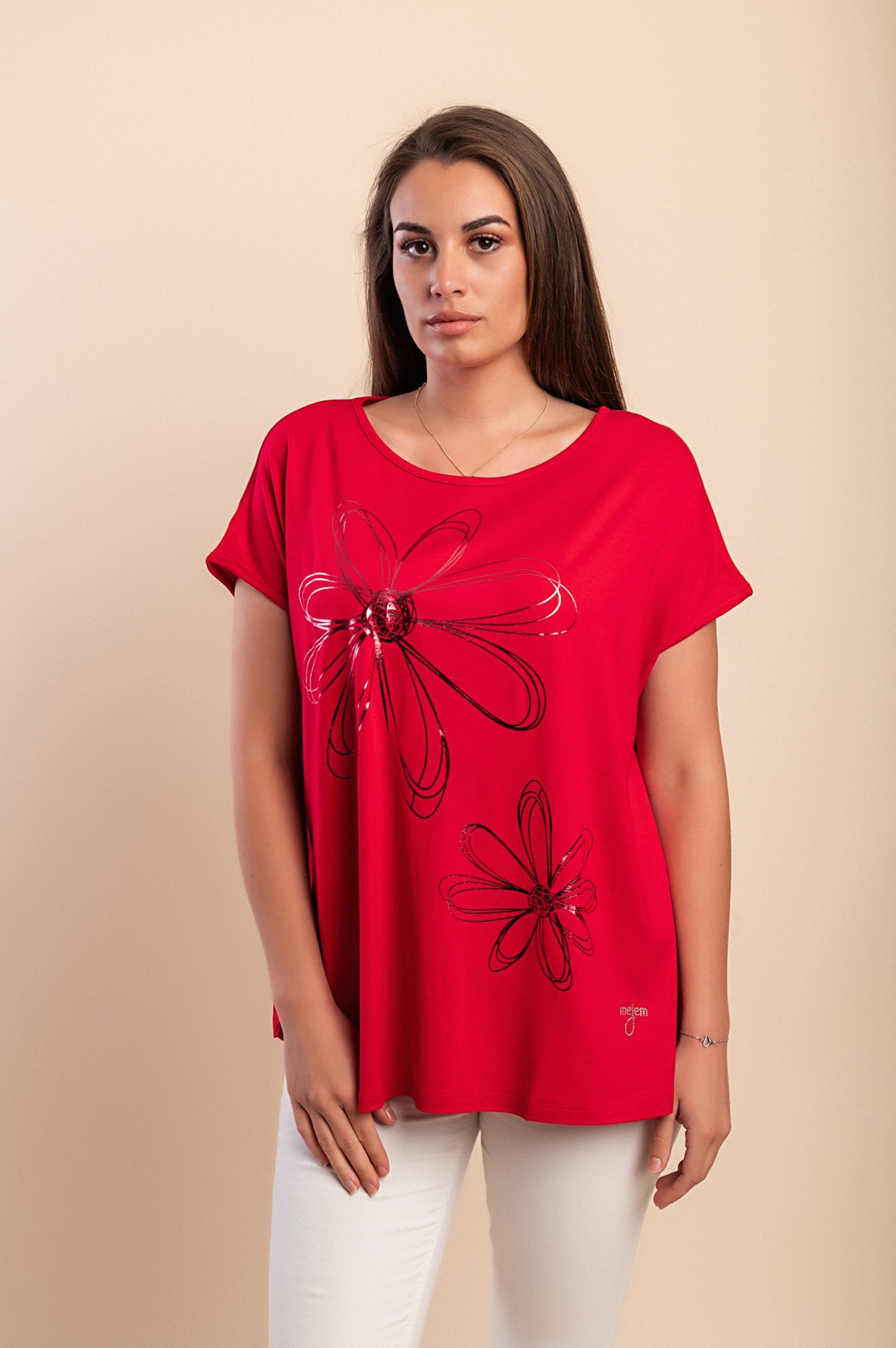 T-shirt stampata, blu