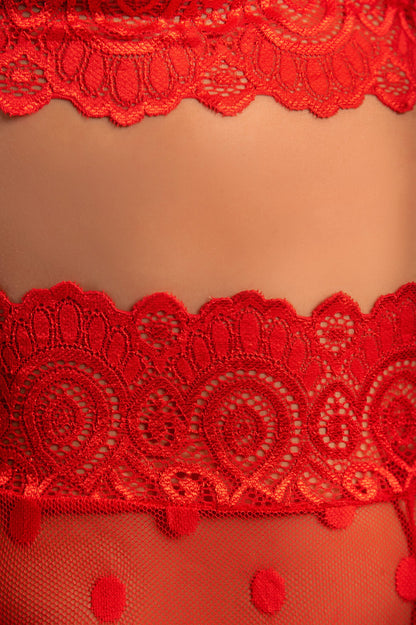Completo intimo Tefe, rosso