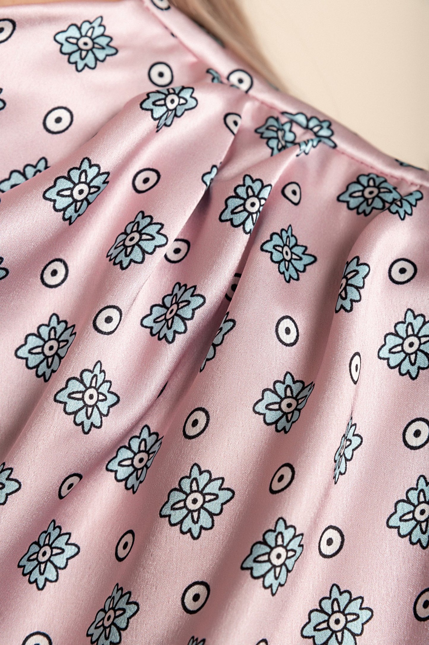 Camicetta stampata, colore beige