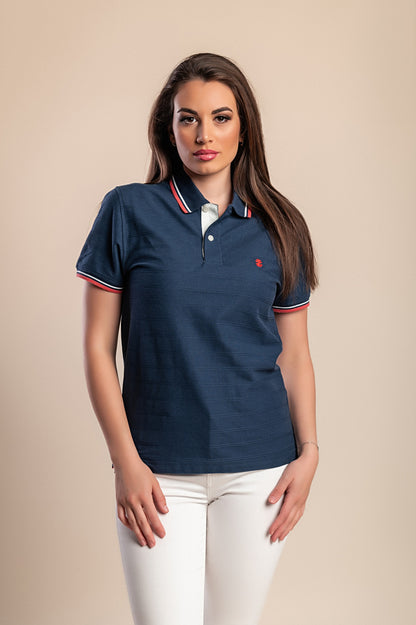 Polo in cotone, blu scuro