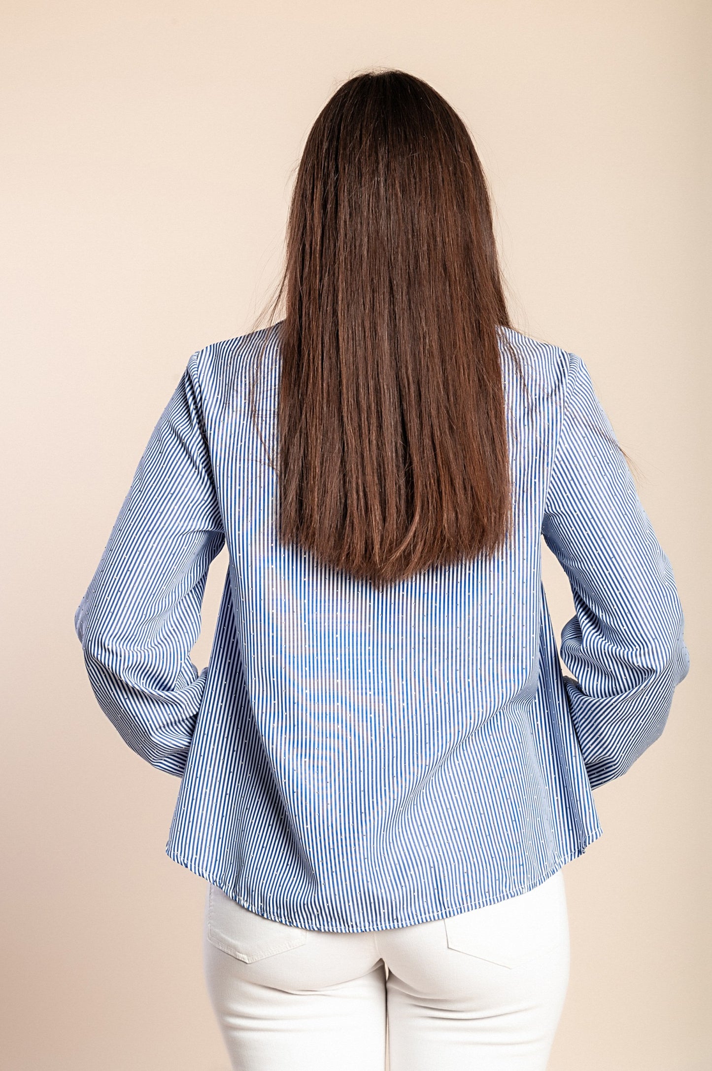 Camicia a righe, blu scuro