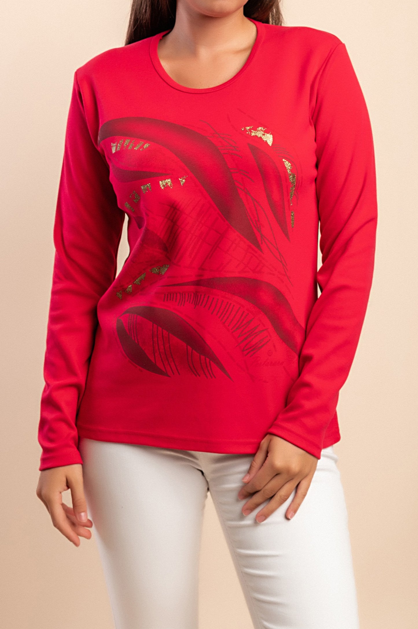 Maglia in cotone a maniche lunghe, rosa