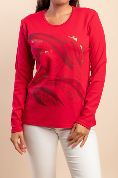 Maglia in cotone a maniche lunghe, rosa
