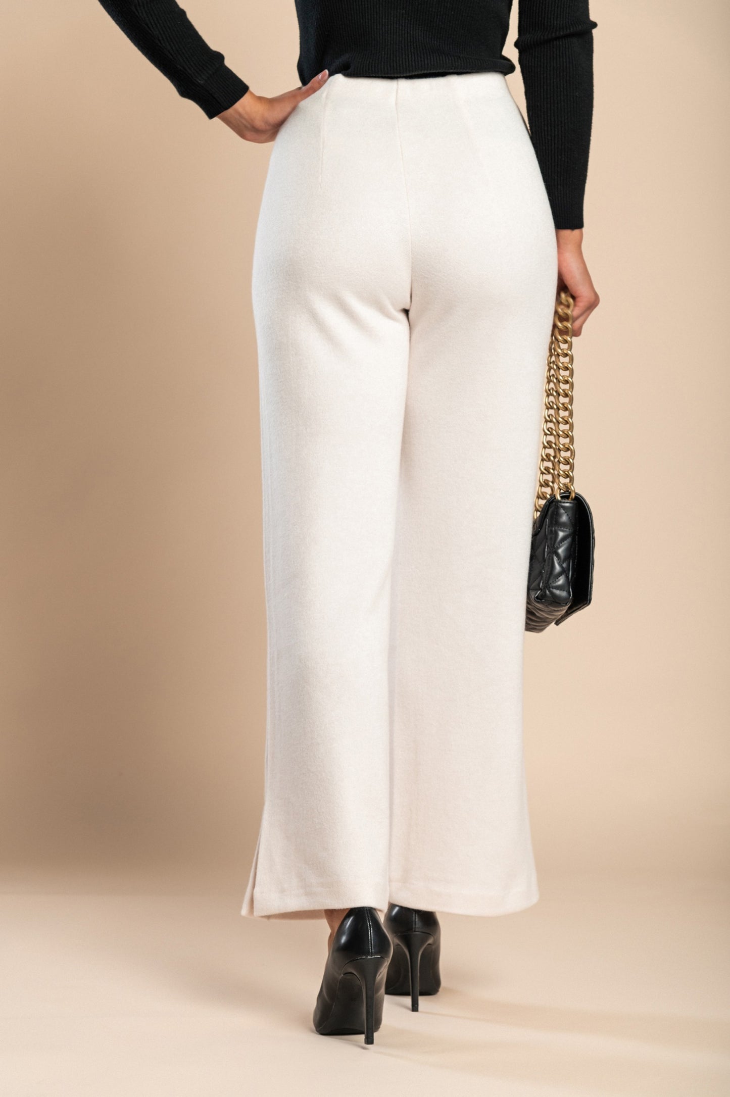 Pantaloni lunghi eleganti, bianchi