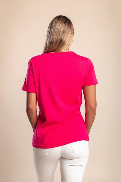 T-shirt in cotone con stampa, blu scuro