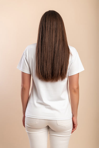 T-shirt in cotone con stampa, bianca