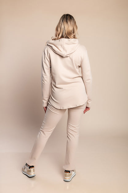 Completo tuta con zip, grigio chiaro
