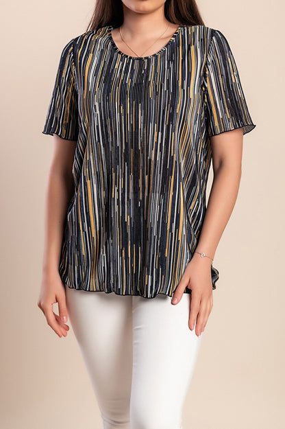 Camicetta stampata, nera