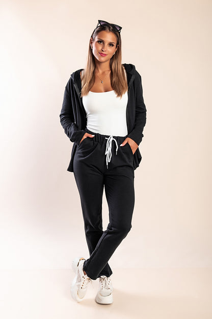 Completo tuta con zip, grigio chiaro