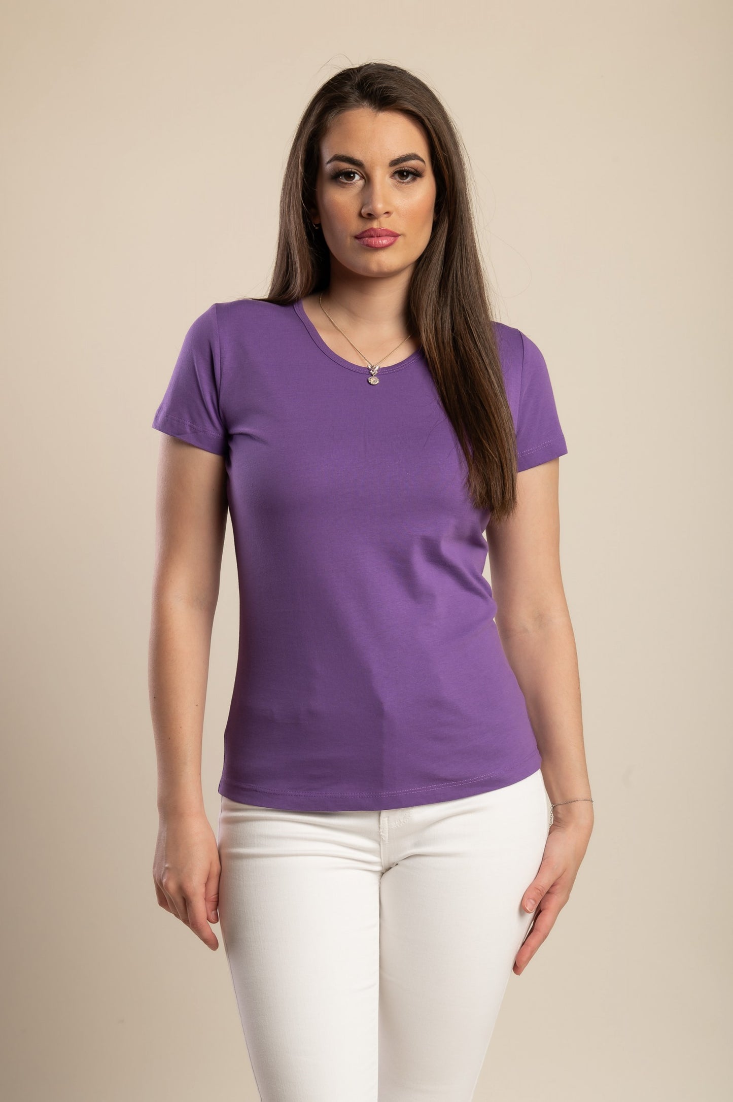 Maglietta di cotone, viola