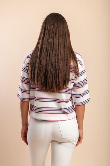 Camicia a righe, bianca
