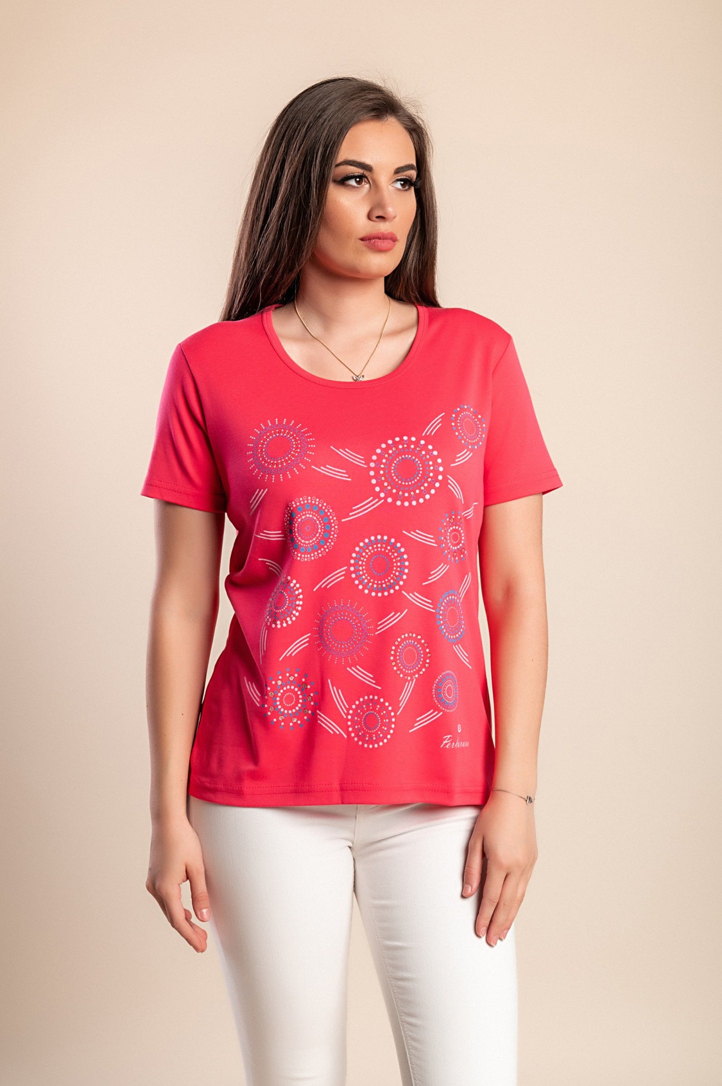 Maglietta stampata, rosa