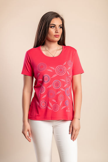 Maglietta stampata, rosa