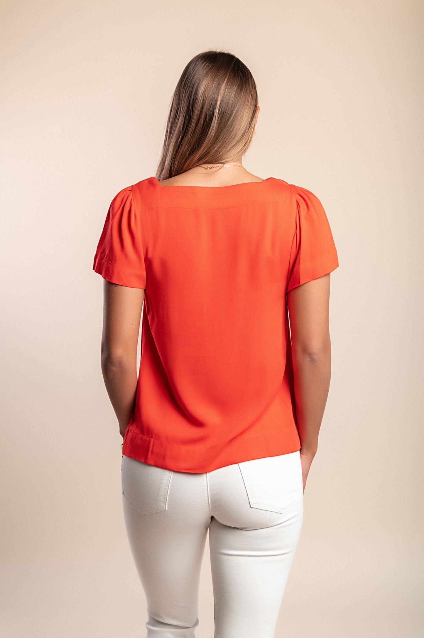 T-shirt in viscosa, rossa