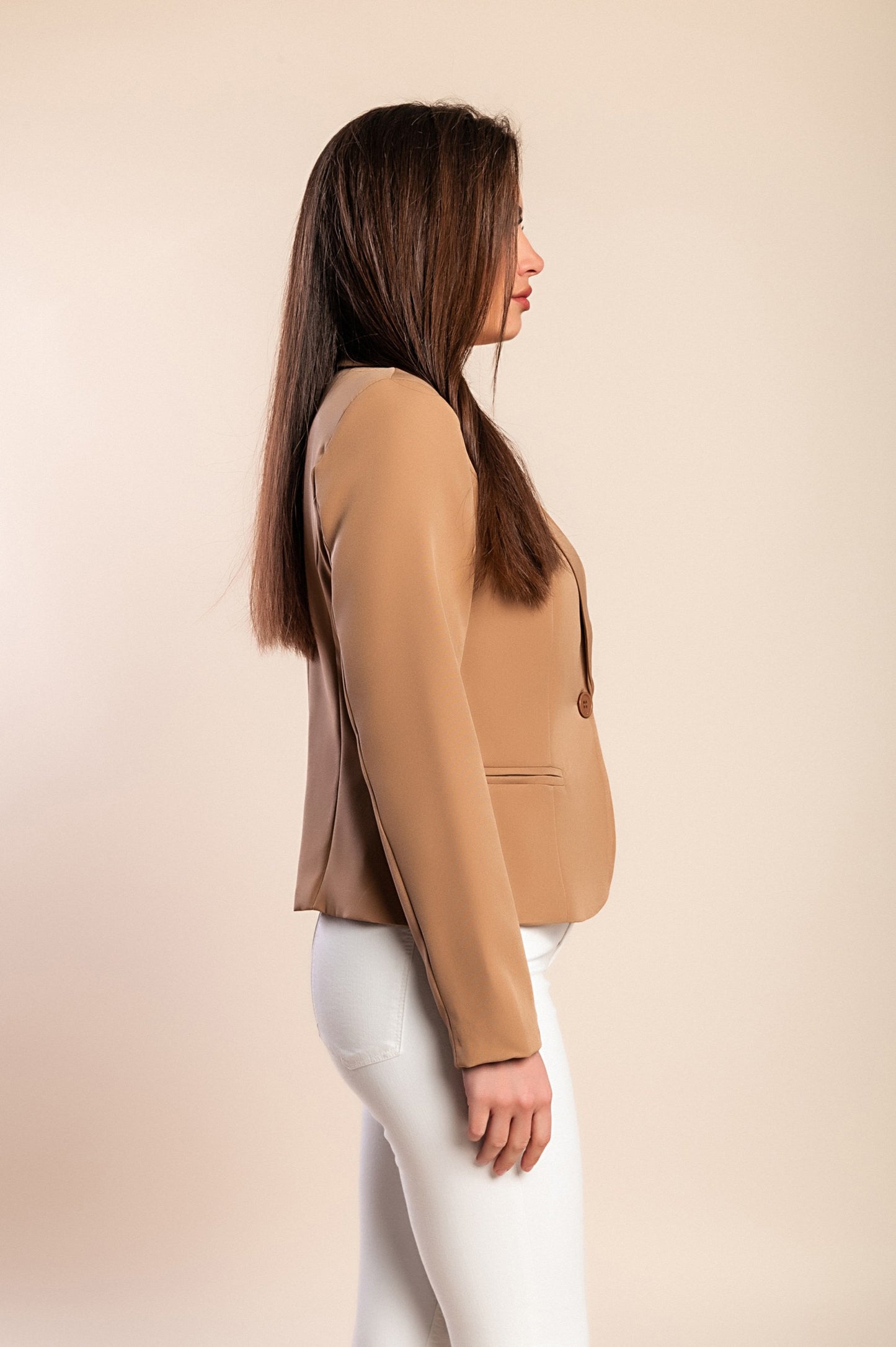 Blazer con scollo classico Softina, nero