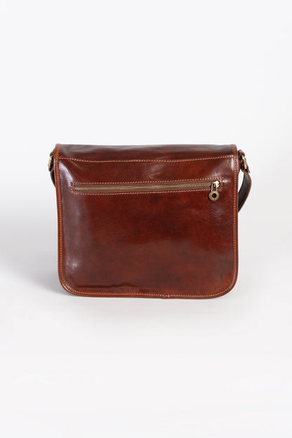 Borsa in pelle naturale Kyleigh, marrone