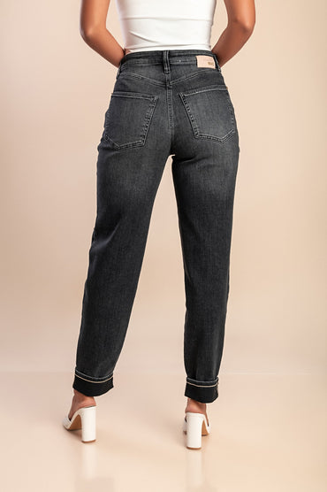 Jeans a vita alta, neri