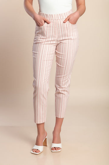 Pantaloni taglie forti 7/8, rosa chiaro