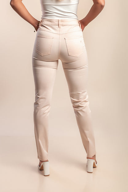 Pantaloni in cotone, albicocca