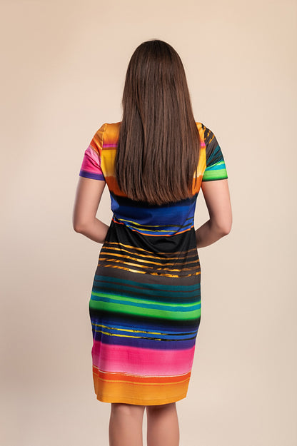 Abito stampato, multicolore