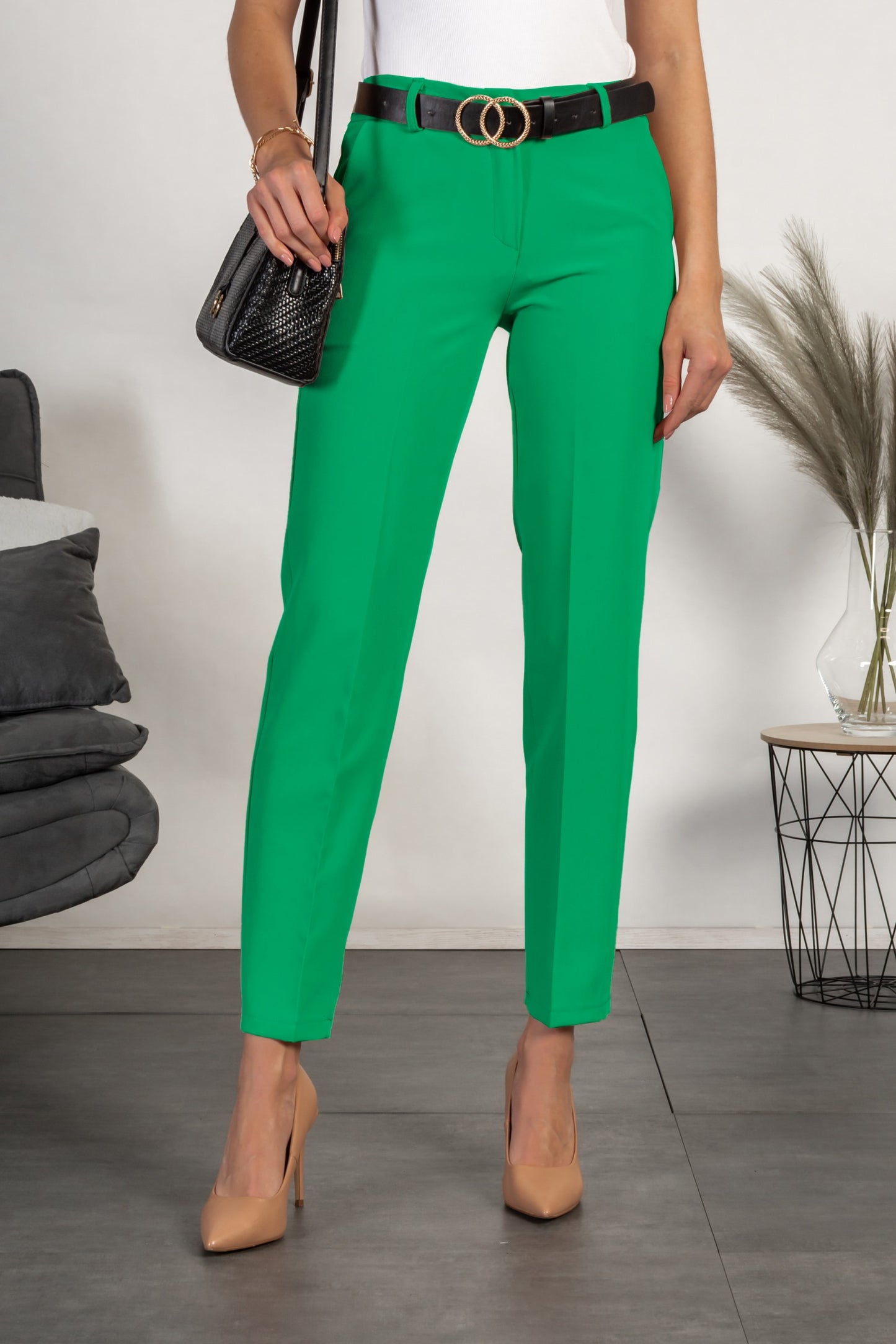 Pantaloni eleganti lunghi con pantalone dritto Tordina, nero