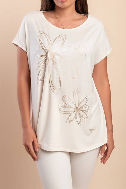 T-shirt stampata, blu