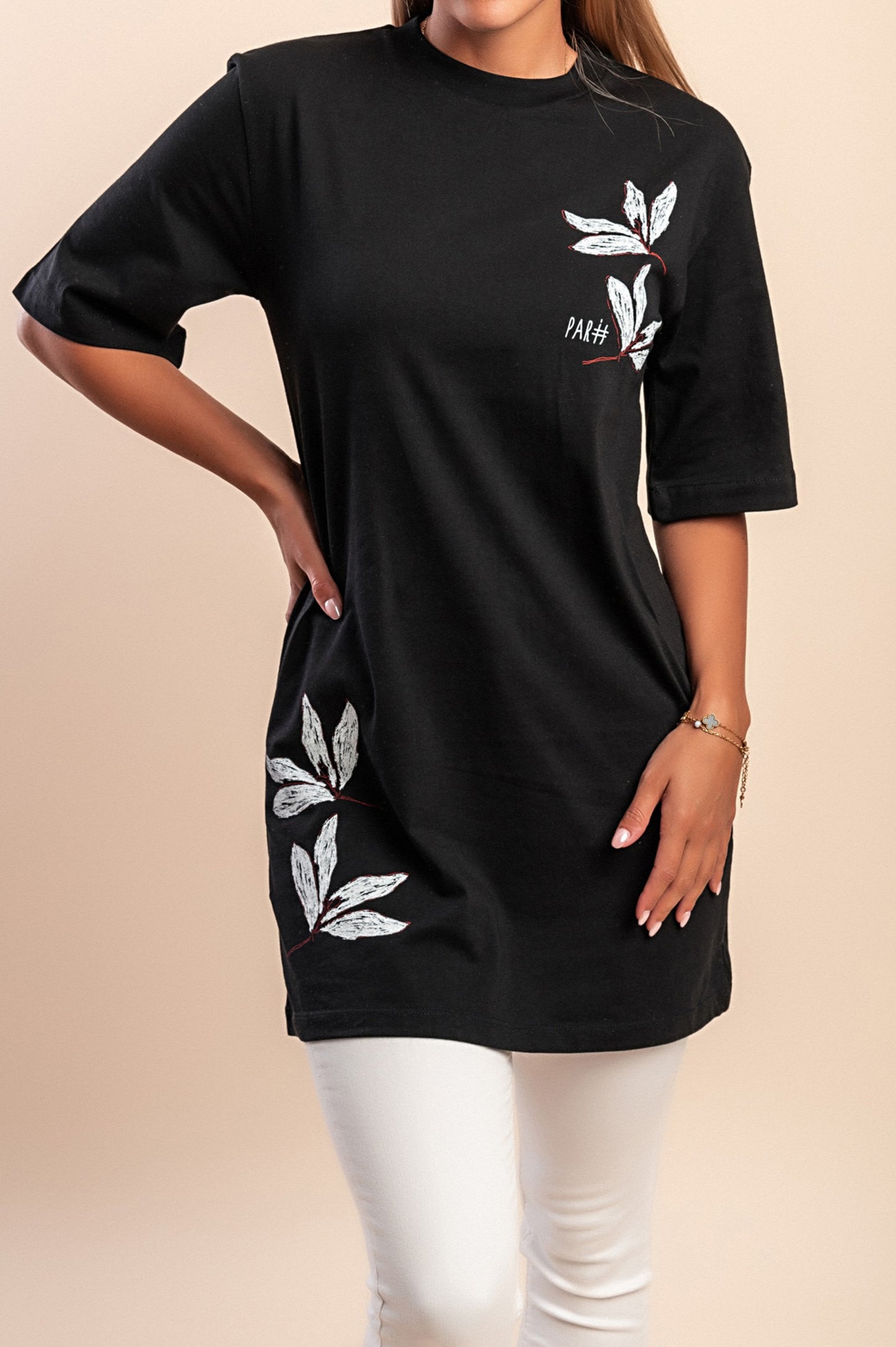 T-shirt in cotone con stampa, bianca