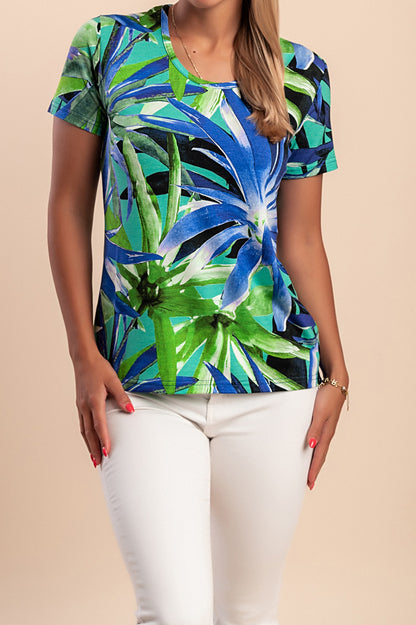 T-shirt stampata, blu