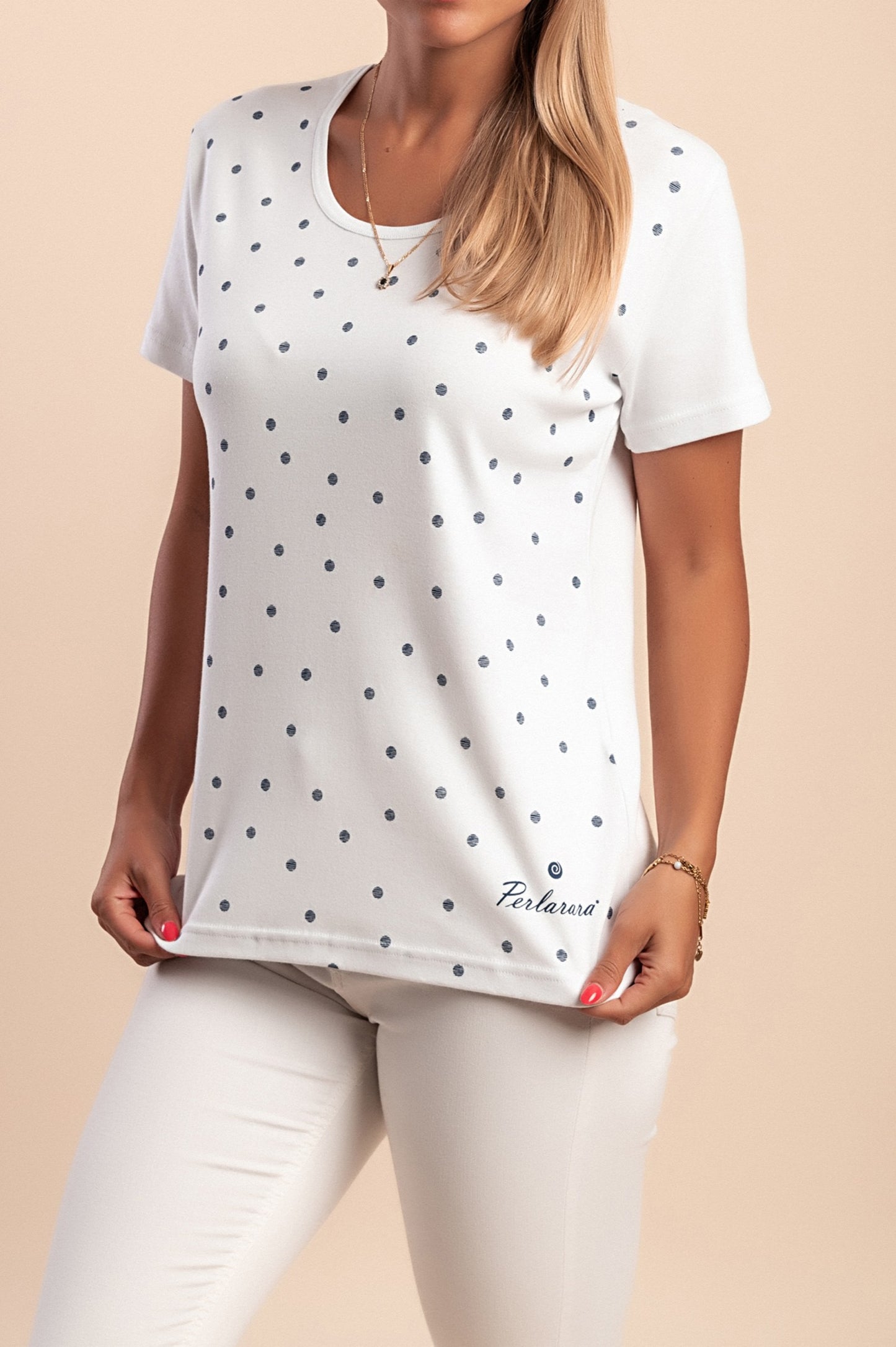 T-shirt in cotone con stampa, bianca