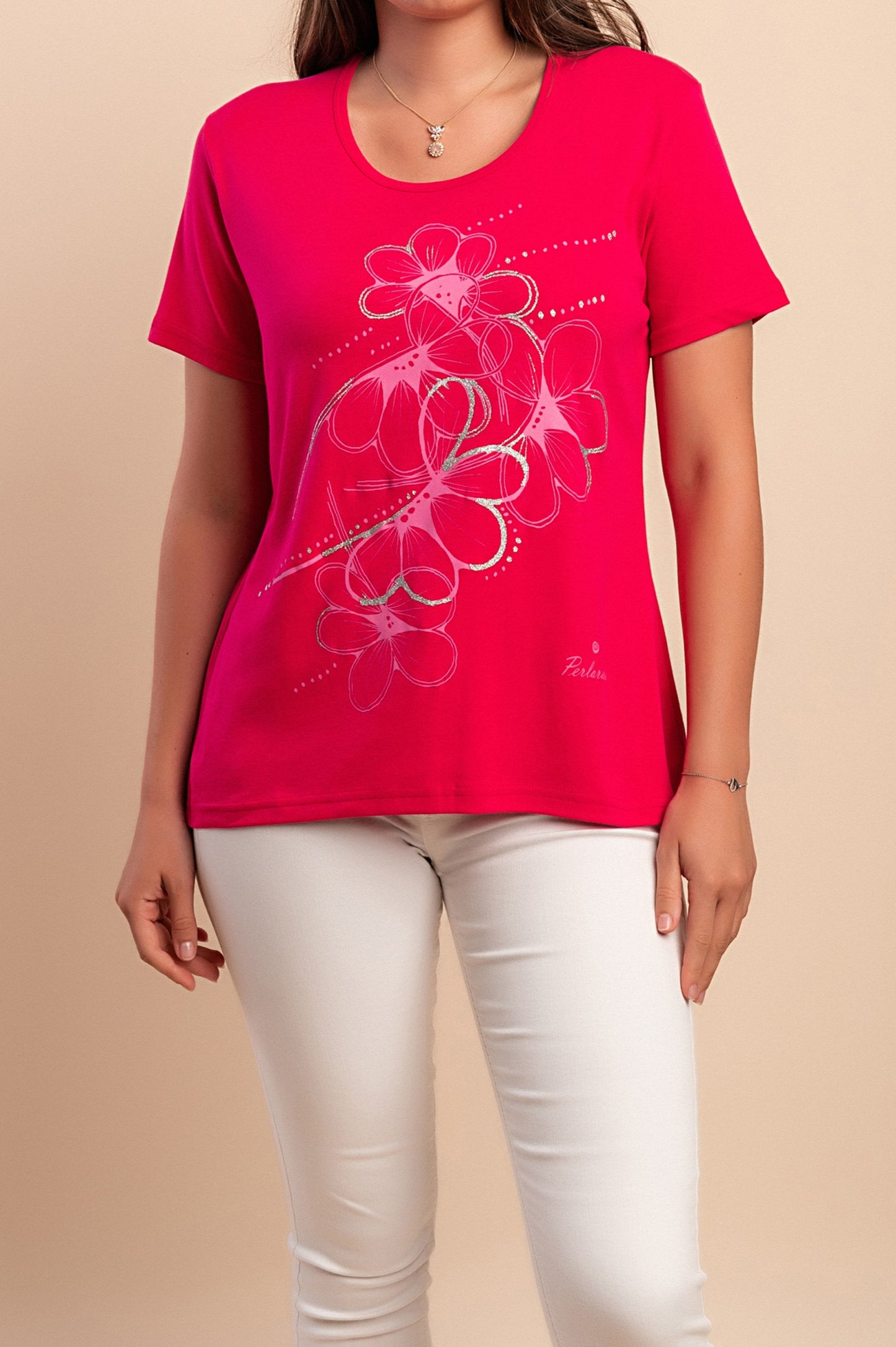 Maglietta stampata, rosa