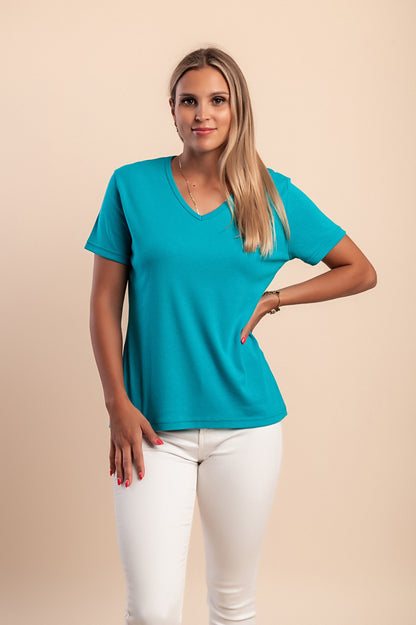 Maglietta in cotone, blu