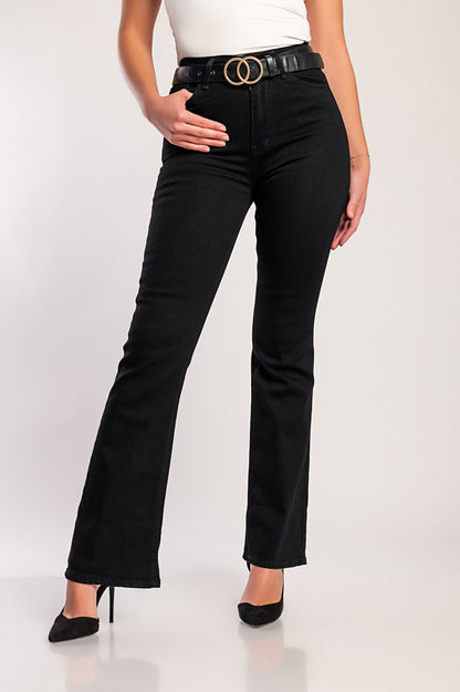 Jeans a zampa d'elefante, blu scuro