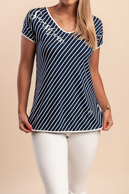 Maglietta a righe, rossa