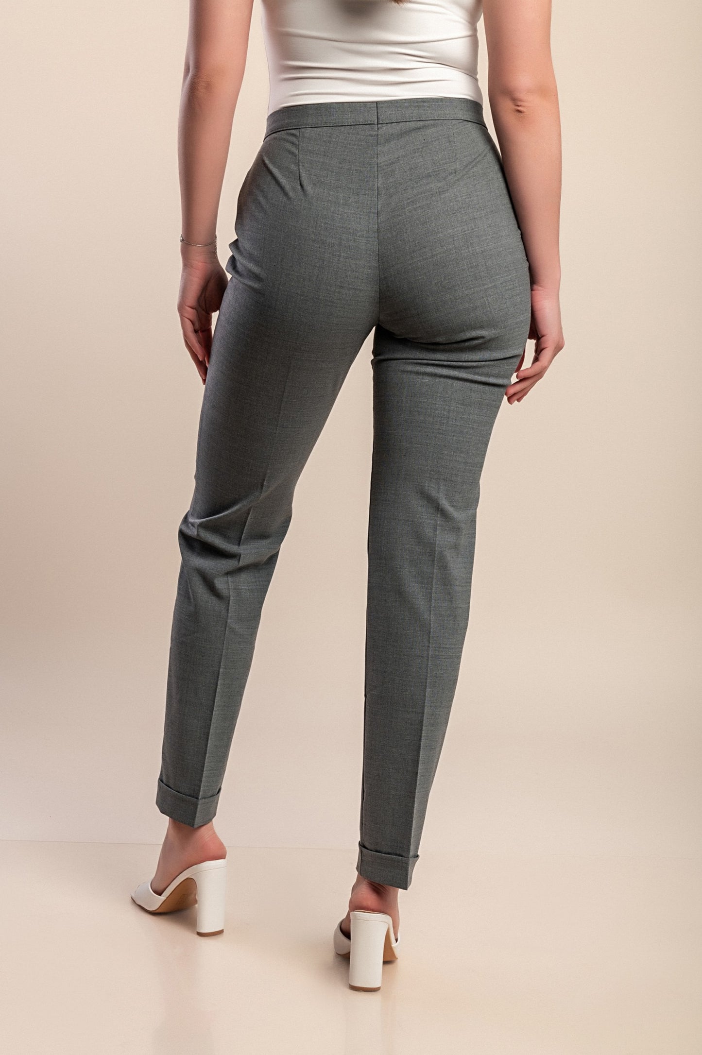 Pantaloni taglie forti, grigi