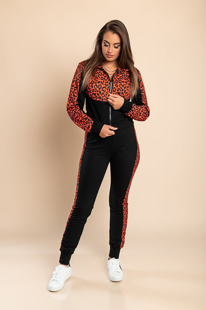 Tuta con stampa leopardata Segovia, verde