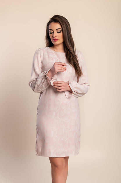 Miniabito a maniche lunghe, rosa chiaro