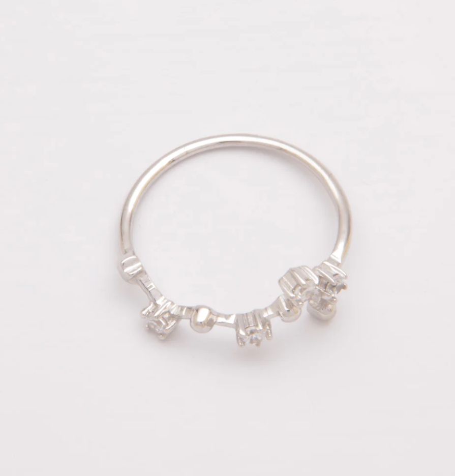 Anello in Argento con Strass, ART498 - SCORPIO, Colore Silver