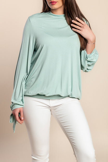 Maglia a maniche lunghe, menta